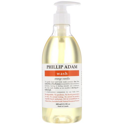 Phillip Adam, Wash, Orange Vanilla, 13.5 fl oz (400 ml) Review