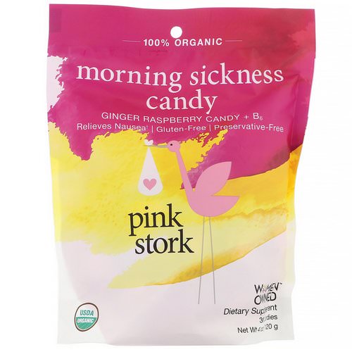 Pink Stork, Morning Sickness Candy, Ginger Raspberry + B6, 30 Candies, 4 oz (120 g) Review