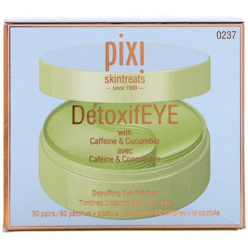 Pixi Beauty, Skintreats, DetoxifEye, Depuffing Eye Patches, 30 Pairs + Spatula Review