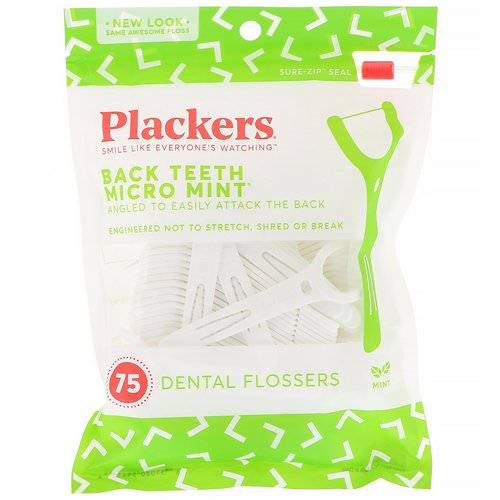 Plackers, Back Teeth Micro Mint, Dental Flossers, Mint, 75 Count Review
