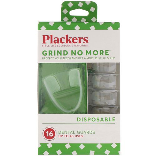 Plackers, Grind No More, Disposable, Dental Guards, 16 Count Review