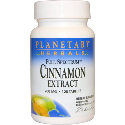 Planetary Herbals, Full Spectrum Cinnamon Extract, 200 mg, 120 Tablets Review