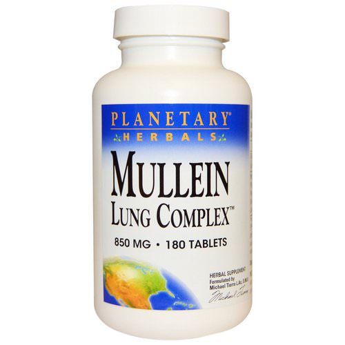 Planetary Herbals, Mullein Lung Complex, 850 mg, 180 Tablets Review