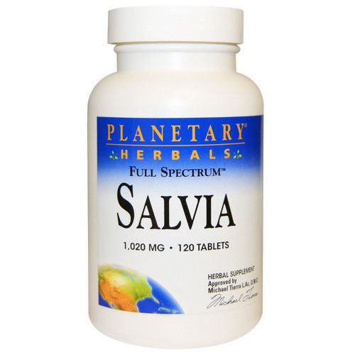 Planetary Herbals, Salvia, 1,020 mg, 120 Tablets Review