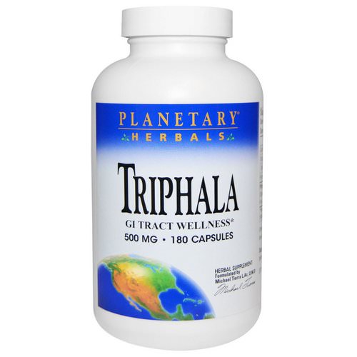 Planetary Herbals, Triphala, GI Tract Wellness, 500 mg, 180 Capsules Review