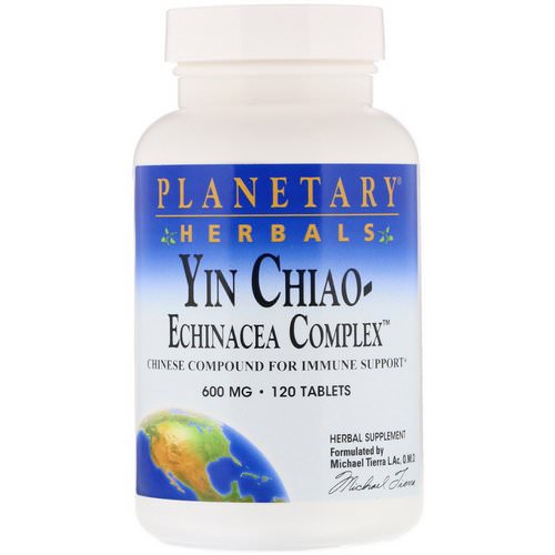 Planetary Herbals, Yin Chiao-Echinacea Complex, 600 mg, 120 Tablets Review