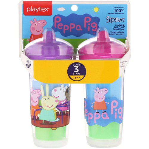 Playtex Baby, Sipsters, Peppa Pig, 12+ Months, 2 Cups, 9 oz (266 ml) Each Review