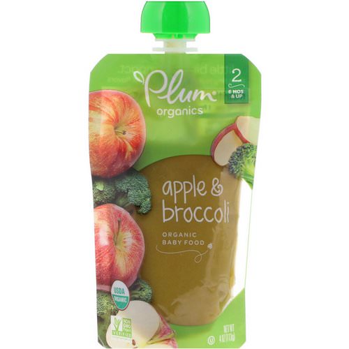 Plum Organics, Organic Baby Food, Stage 2, Apple & Broccoli, 4 oz (113 g) Review
