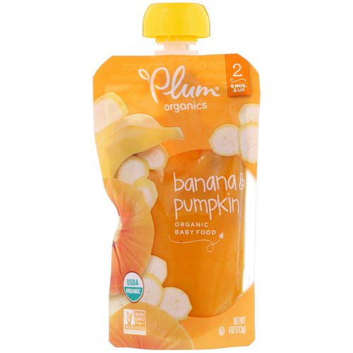 Plum Organics, Organic Baby Food, Stage 2, Banana & Pumpkin, 4 oz (113 g) Review