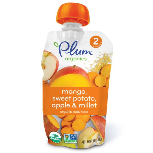 Plum Organics, Organic Baby Food, Stage 2, Mango, Sweet Potato Apple & Millet, 3.5 oz (99 g) Review