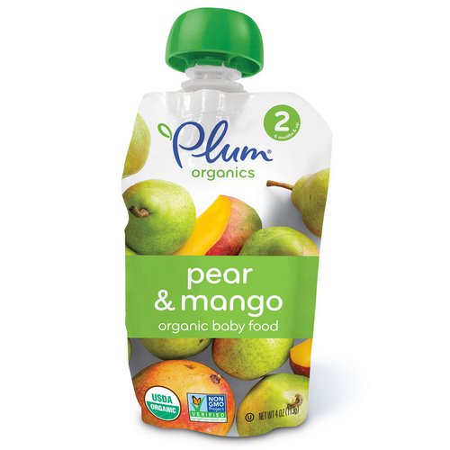 Plum Organics, Organic Baby Food, Stage 2, Pear & Mango, 4 oz (113 g) Review