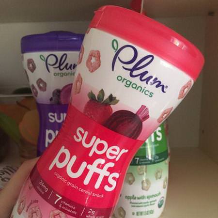 Super Puffs, Organic Grain Cereal Snack, Strawberry with Beet