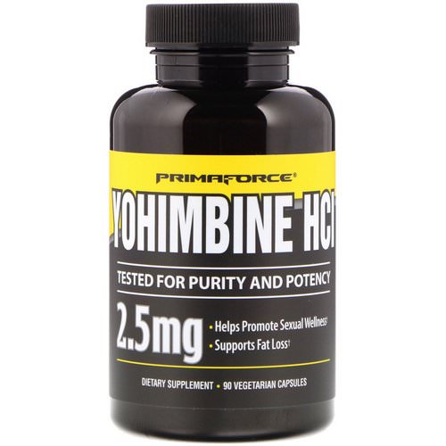 Primaforce, Yohimbine HCl, 2.5 mg, 90 Vegetarian Capsules Review