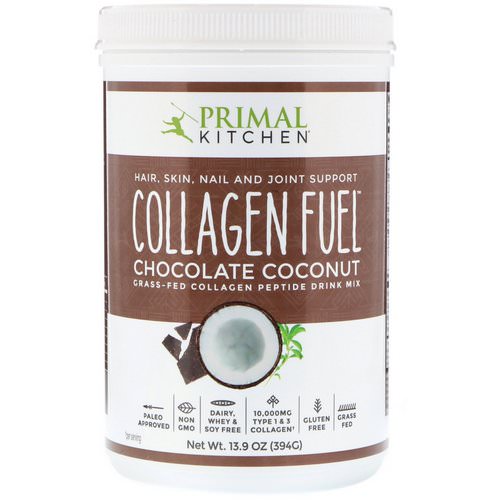 Primal Kitchen, Grass-Fed Collagen Peptide Drink Mix, Collagen Fuel, Chocolate Coconut, 13.9 oz (394 g) Review