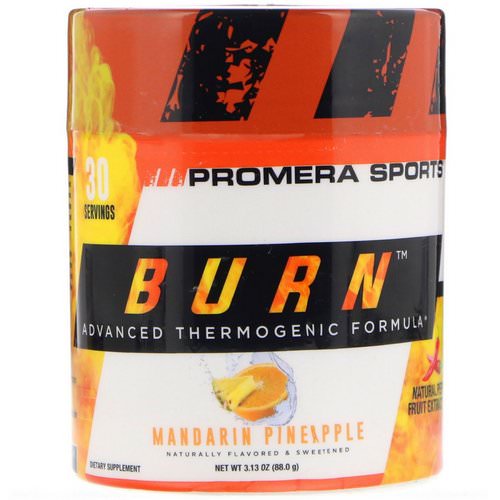 Promera Sports, Burn, Advanced Thermogenic Formula, Mandarin Pineapple, 3.13 oz (88.0 g) Review