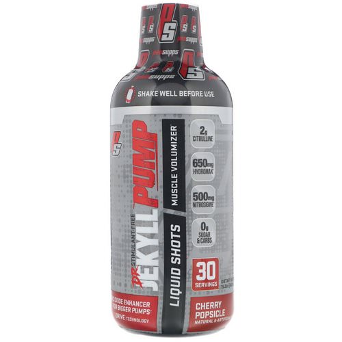 ProSupps, Dr. Jekyll, Pump, Stimulant-Free, Cherry Popsicle, 15.2 oz (450 ml) Review
