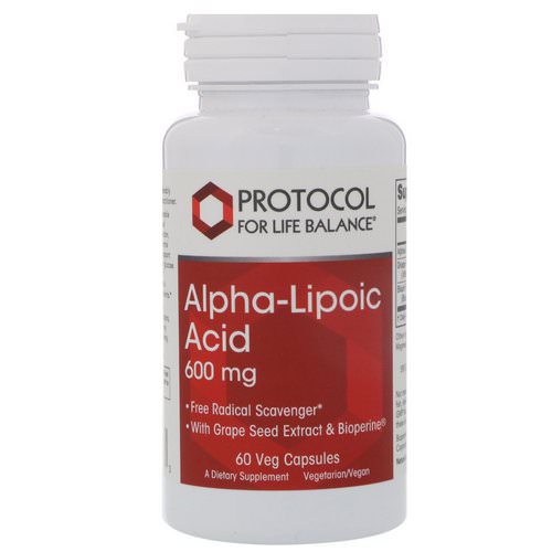 Protocol for Life Balance, Alpha-Lipoic Acid, 600 mg, 60 Veg Capsules Review