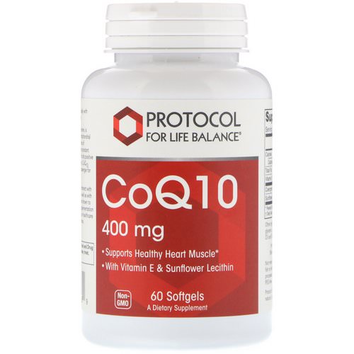 Protocol for Life Balance, CoQ10, 400 mg, 60 Softgels Review