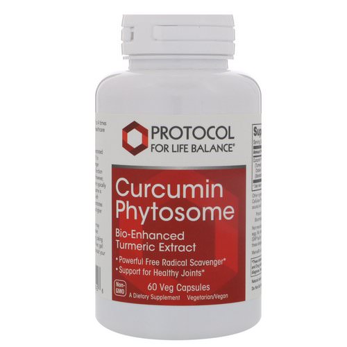 Protocol for Life Balance, Curcumin Phytosome, Bio-Enhanced Turmeric Extract, 500 mg, 60 Veg Capsules Review