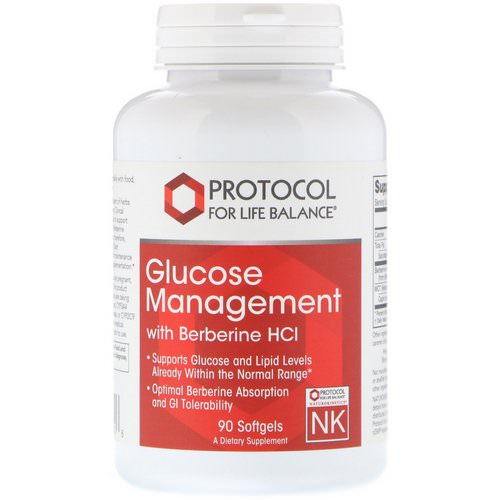 Protocol for Life Balance, Glucose Management with Berberine HCL, 90 Softgels Review
