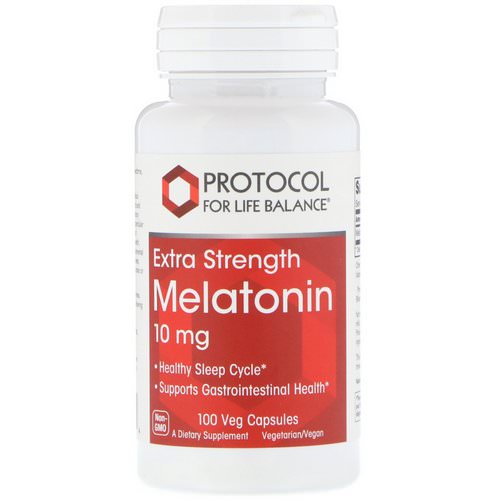 Protocol for Life Balance, Melatonin, Extra Strength, 10 mg, 100 Veg Capsules Review