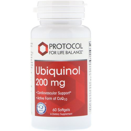 Protocol for Life Balance, Ubiquinol, 200 mg, 60 Softgels Review