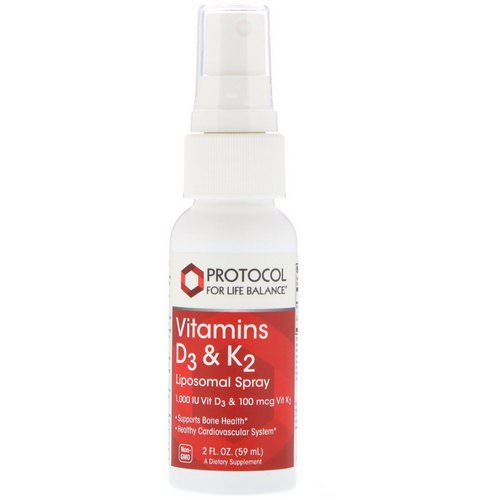 Protocol for Life Balance, Vitamins D3 & K2, Liposomal Spray, 2 fl oz (59 ml) Review