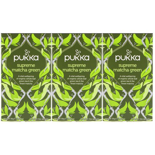 Pukka Herbs, Supreme Matcha Green, 3 Pack, 20 Herbal Tea Sachets Each Review