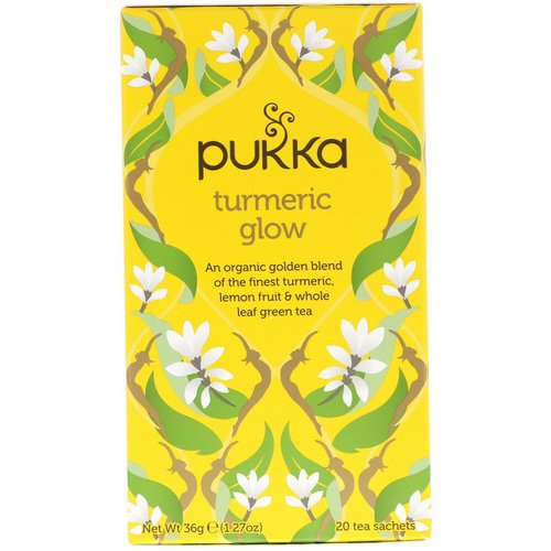 Pukka Herbs, Turmeric Glow Tea, 20 Tea Sachets, 1.27 oz (36 g) Review