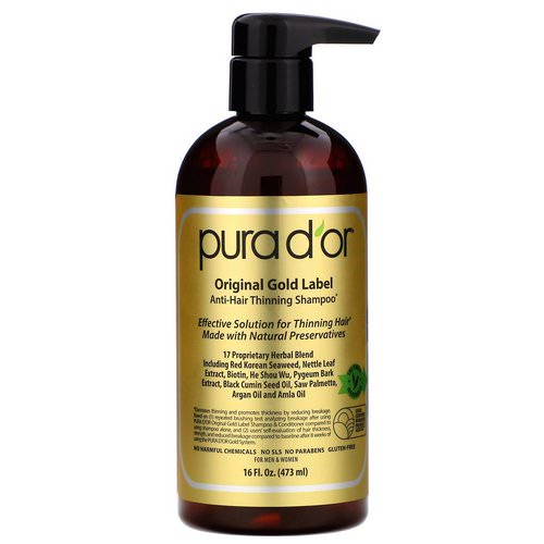 Pura D'or, Anti-Hair Thinning Shampoo, 16 fl oz (473 ml) Review