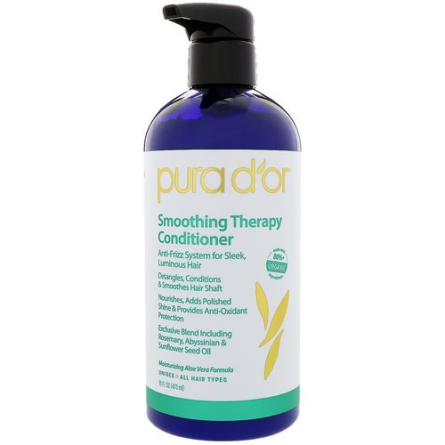 Pura D'or, Smoothing Therapy Conditioner, 16 fl oz (473 ml) Review