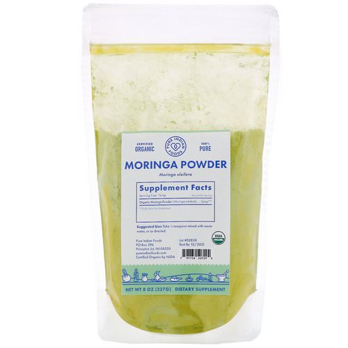 Pure Indian Foods, Organic Moringa Powder, 8 oz (227 g) Review