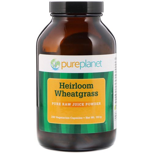 Pure Planet, Heirloom Wheatgrass, 240 Vegetarian Capsules Review