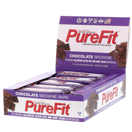 PureFit Bars, Premium Nutrition Bars, Chocolate Brownie, 15 Bars, 2 oz (57 g) Each Review
