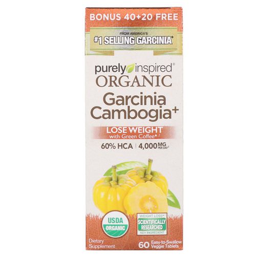 Purely Inspired, Organic Garcinia Cambogia +, 60 Easy-to-Swallow Veggie Tablets Review