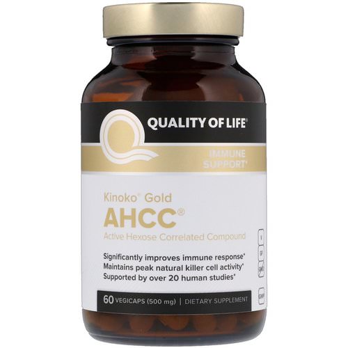 Quality of Life Labs, Kinoko Gold AHCC, Immune Support, 500 mg, 60 Vegicaps Review