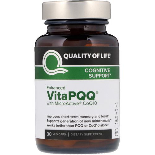 Quality of Life Labs, VitaPQQ, Cognitive Support, 30 Vegicaps Review
