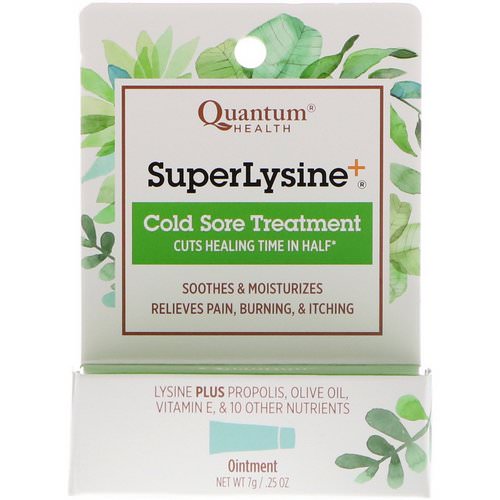 Quantum Health, Super Lysine+, Cold Sore Treatment, .25 oz (7 g) Review