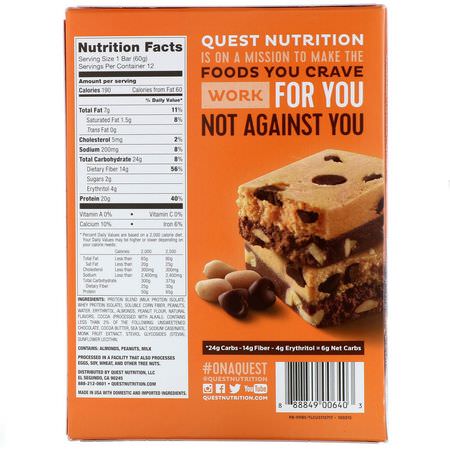 Quest Nutrition, Milk Protein Bars, Whey Protein Bars