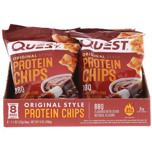 Quest Nutrition, Original Style Protein Chips, BBQ, 8 Pack, 1.1 oz (32 g) Each Review