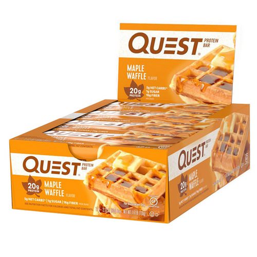 Quest Nutrition, Protein Bar, Maple Waffle, 12 Bars, 2.12 oz (60 g) Each Review