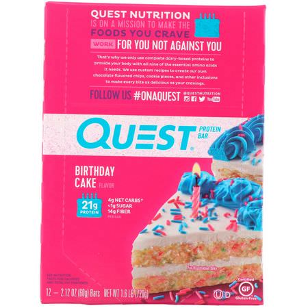 How many calories are in a piece of birthday cake Quest Nutrition Milk Protein Bar Birthday Cake