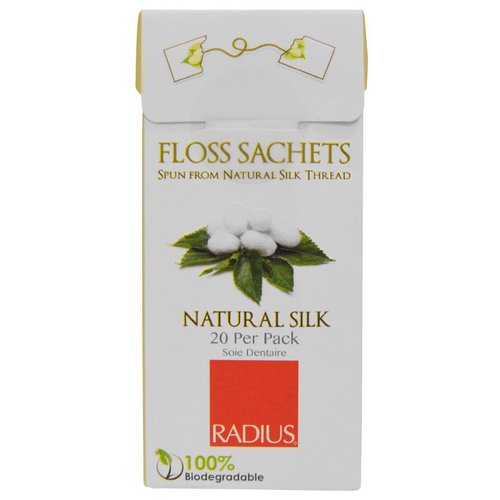 RADIUS, Floss Sachets, Natural Silk, 20 Per Pack Review