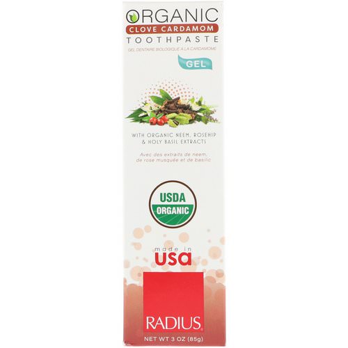 RADIUS, Organic Gel Toothpaste, Clove Cardamom, 3 oz (85 g) Review