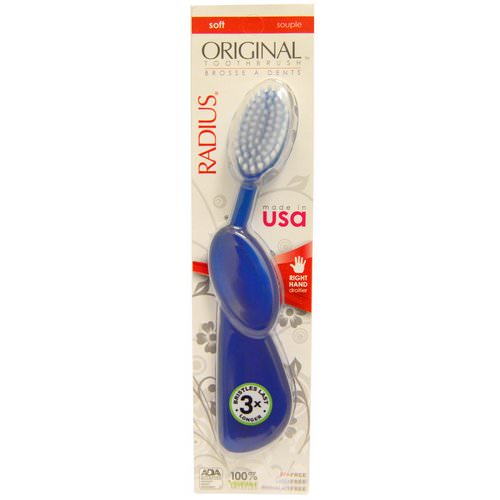 RADIUS, Original Toothbrush, Blue, Soft, Right Hand, 1 Toothbrush Review