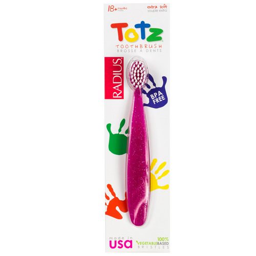 RADIUS, Totz Toothbrush, 18 + Months, Extra Soft, Pink Sparkle Review