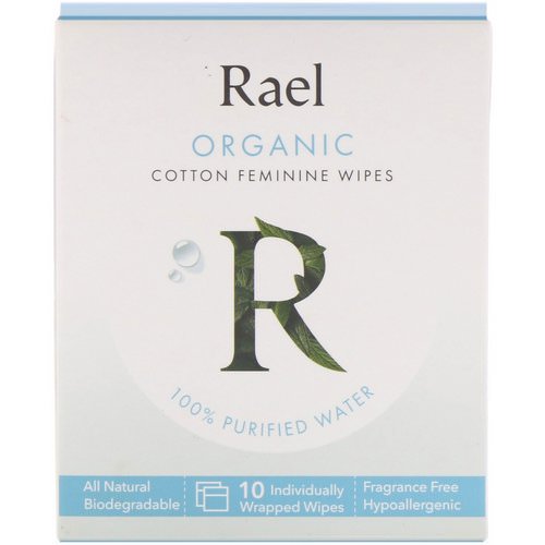 Rael, Organic Cotton Feminine Wipes, 10 Wipes Review