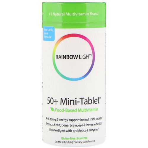 Rainbow Light, 50+ Mini Tablet, Food-Based Multivitamin, 90 Mini-Tablets Review