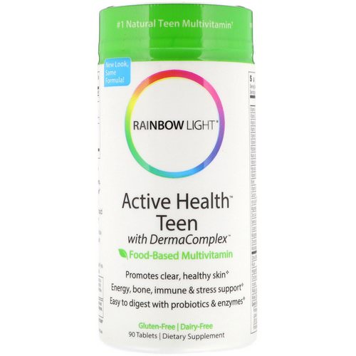 Rainbow Light, Active Health Teen with Derma Complex, Food-Based Multivitamin, 90 Tablets Review
