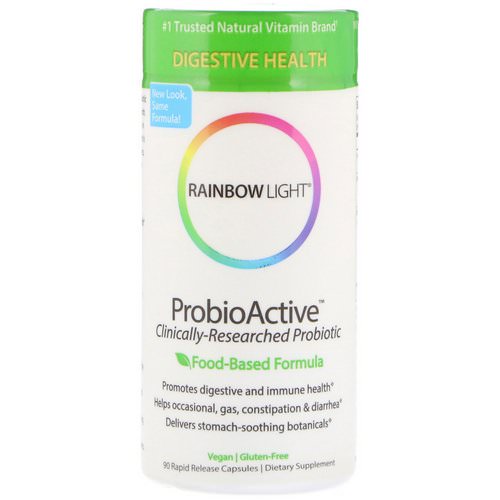 Rainbow Light, ProbioActive, Food-Based Formula, 90 Rapid Release Capsules Review